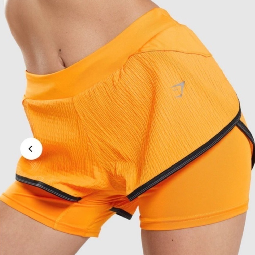 Gymshark Speed 2 In 1 Shorts Orange Medium J